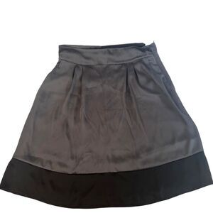 ⭐️2/$10 Attention Dressy Two Tone Silky Aline‎ Knee Length Skirt Sz SM